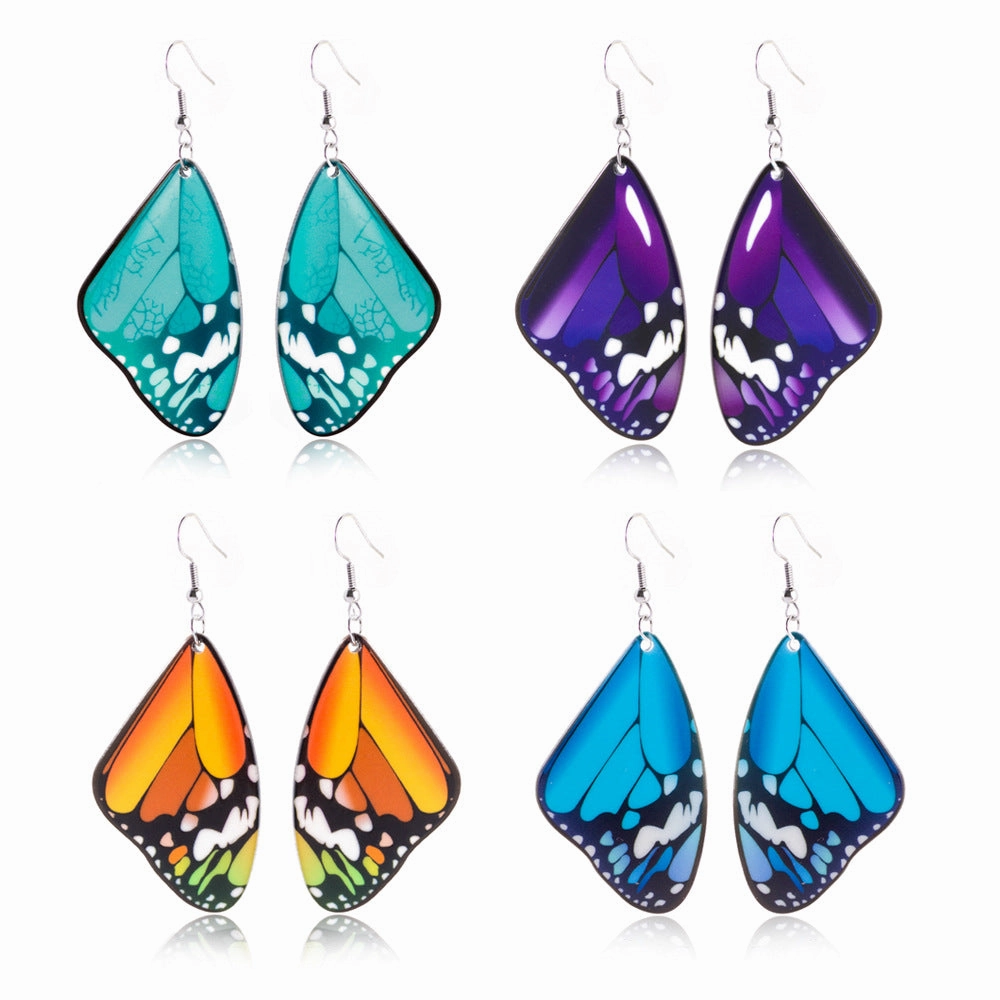 Wholesale Butterfly Wings Acrylic Earrings