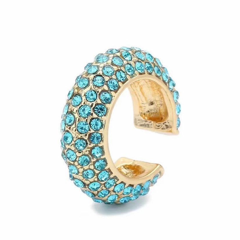 Wholesale C Shape Diamond Alloy Clip/cuff Earrings