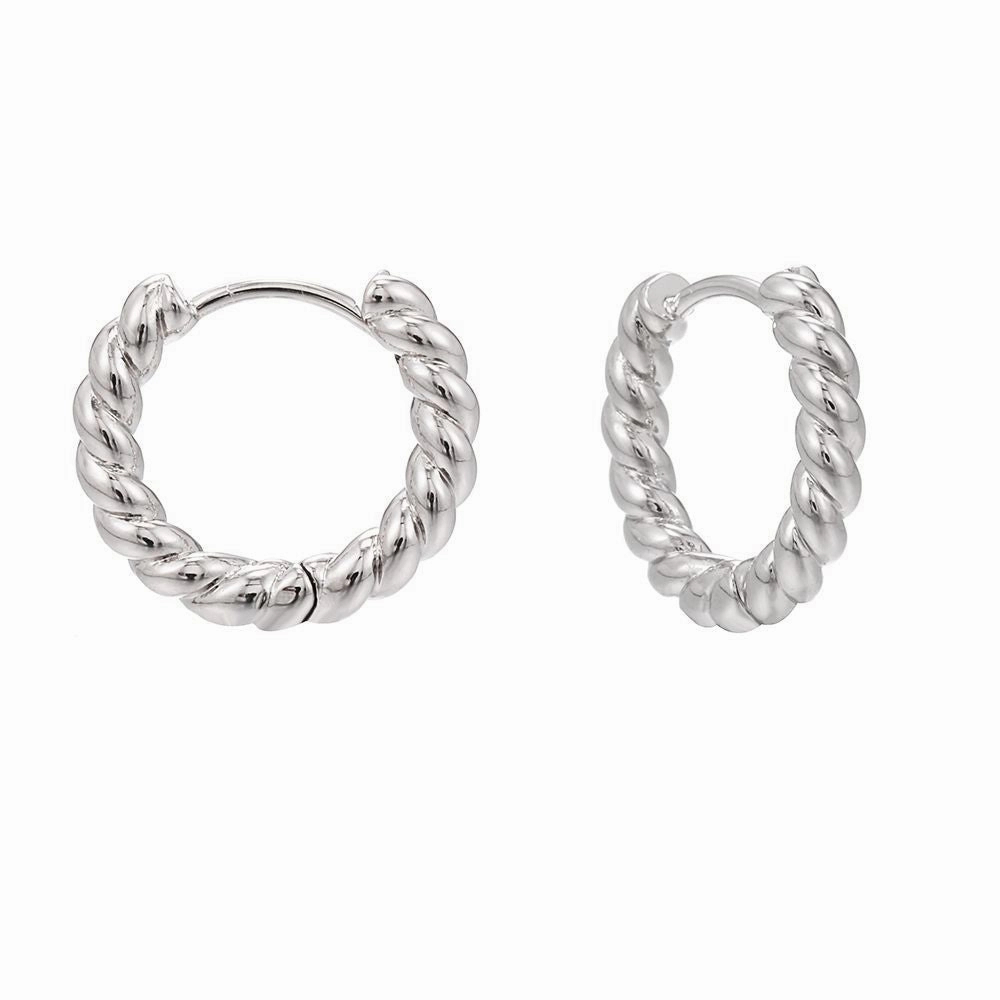 Wholesale C Shape Twist Gold Earrings Copper