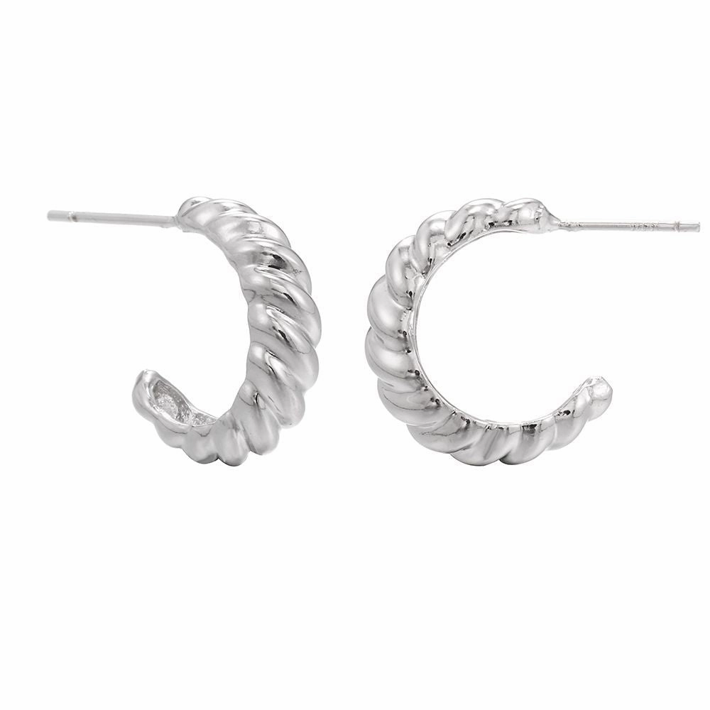 Wholesale C Shape Twist Gold Earrings Copper