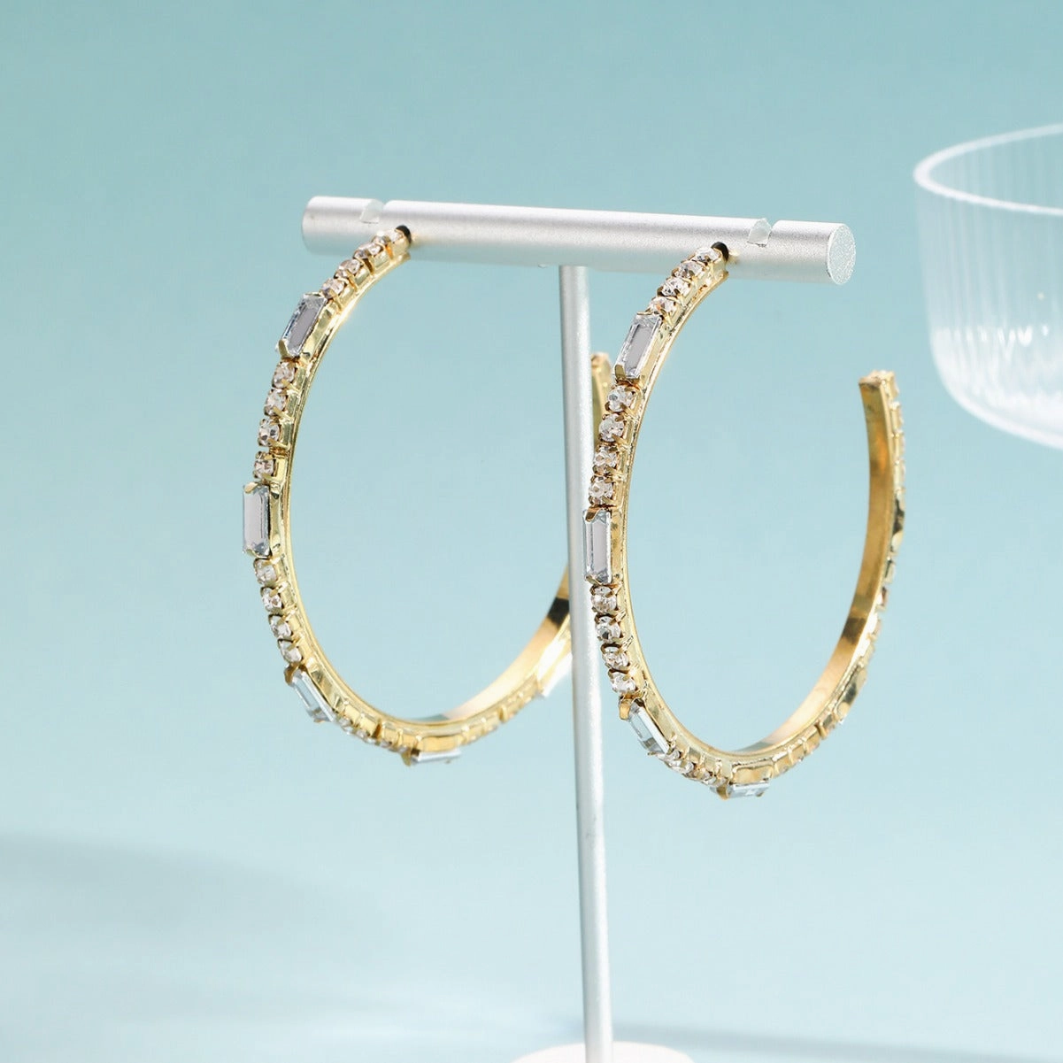 Wholesale C-shaped Diamond Earrings