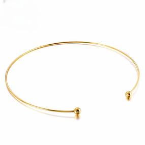 Wholesale C-shaped Opening Fashion Women's Gold Plated Necklaces