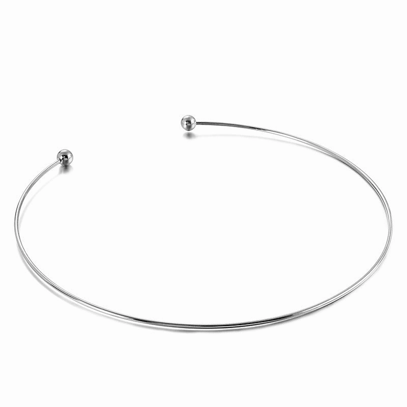 Wholesale C-shaped Opening Fashion Women's Gold Plated Necklaces