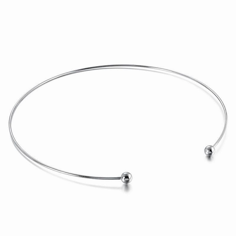 Wholesale C-shaped Opening Fashion Women's Gold Plated Necklaces