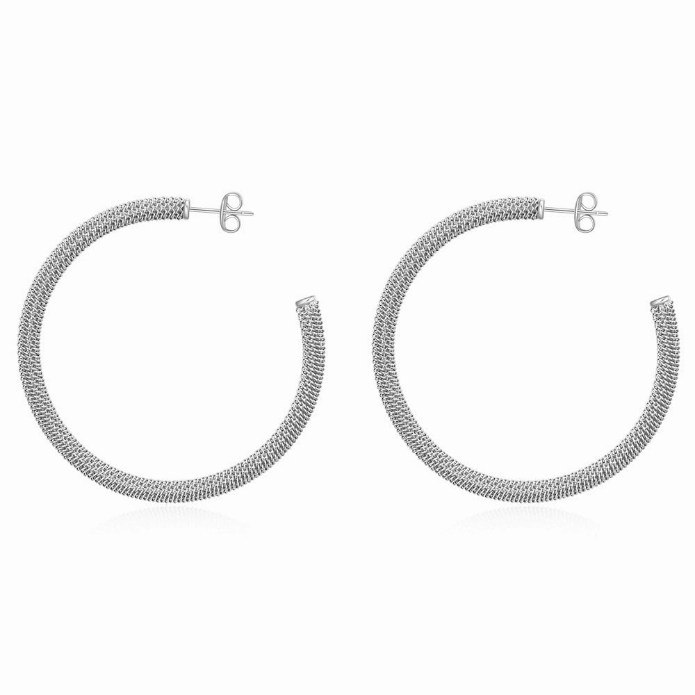 Wholesale C-shaped Stainless Steel 18K Gold Earrings with Openings