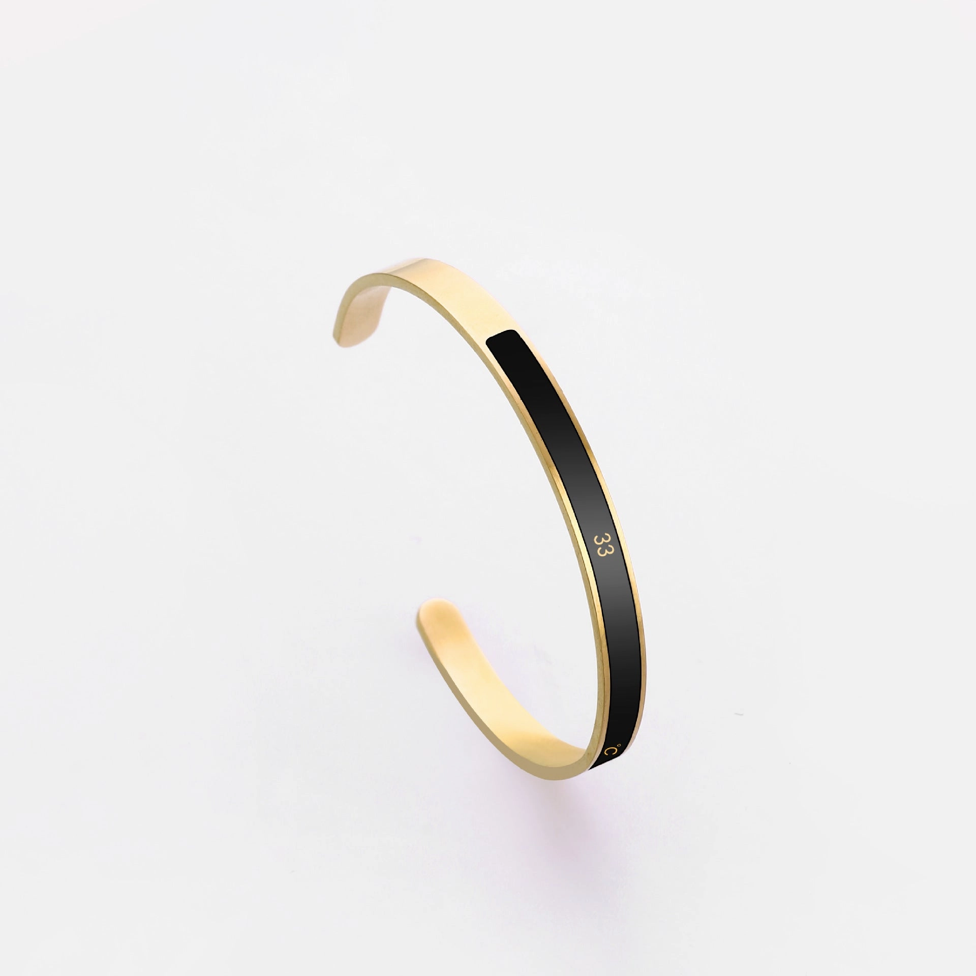 Wholesale C-shaped Titanium Steel Temperature Sensing Bracelet