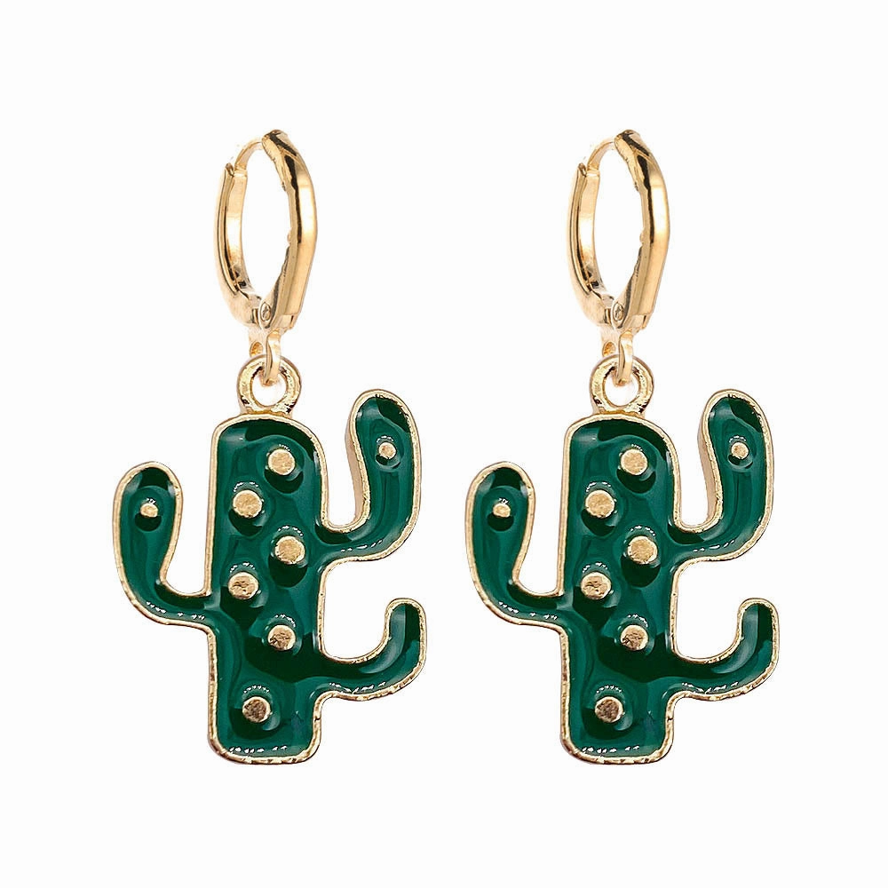 Wholesale Cactus Elephant Ladybug Alloy Earrings