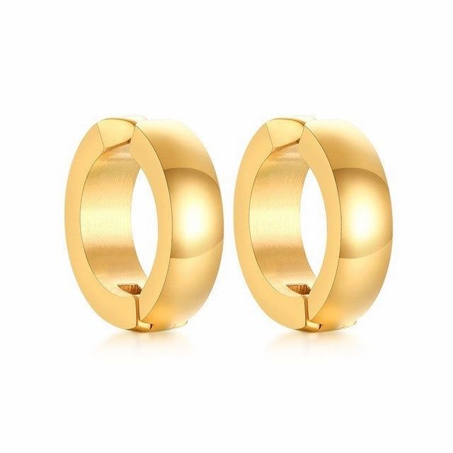 Wholesale Cambered Plating Titanium Steel Stainless Steel Earrings