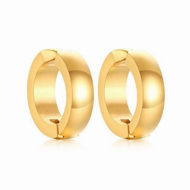 Wholesale Cambered Plating Titanium Steel Stainless Steel Earrings