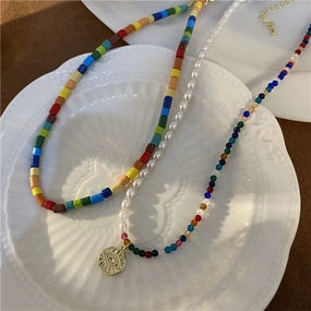 Wholesale Candy Color Acrylic Beads Necklaces