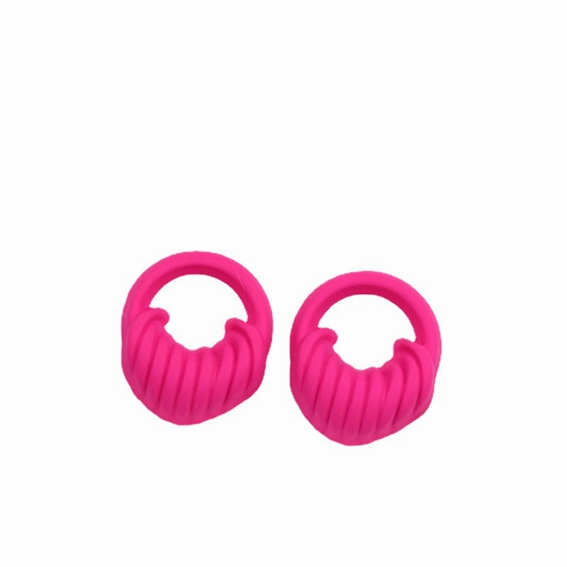 Wholesale Candy Color Bag Shaped Three-dimensional Spray Paint Acrylic Earrings