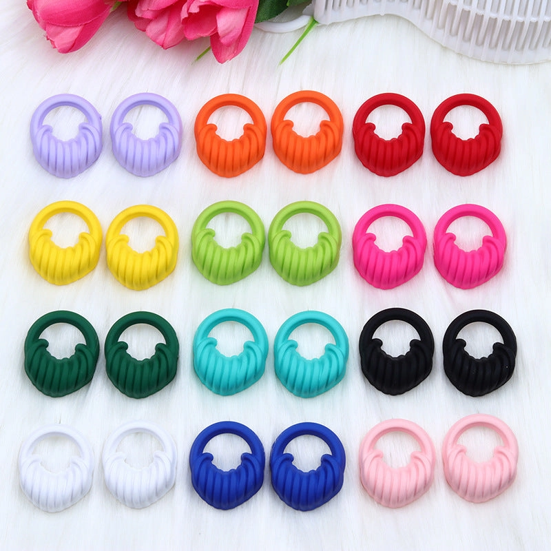Wholesale Candy Color Bag Shaped Three-dimensional Spray Paint Acrylic Earrings