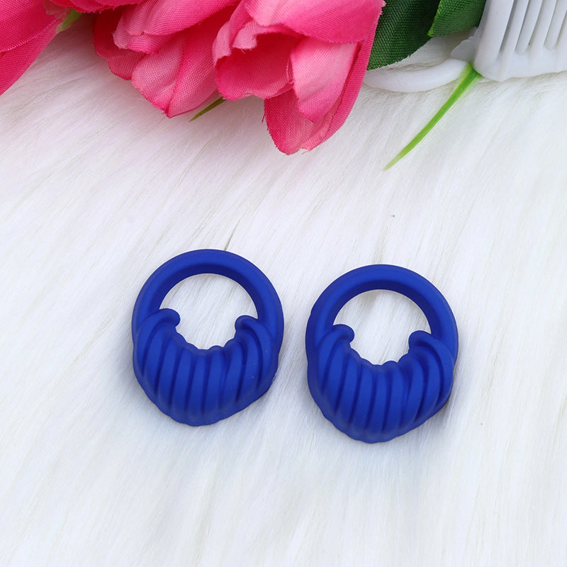 Wholesale Candy Color Bag Shaped Three-dimensional Spray Paint Acrylic Earrings