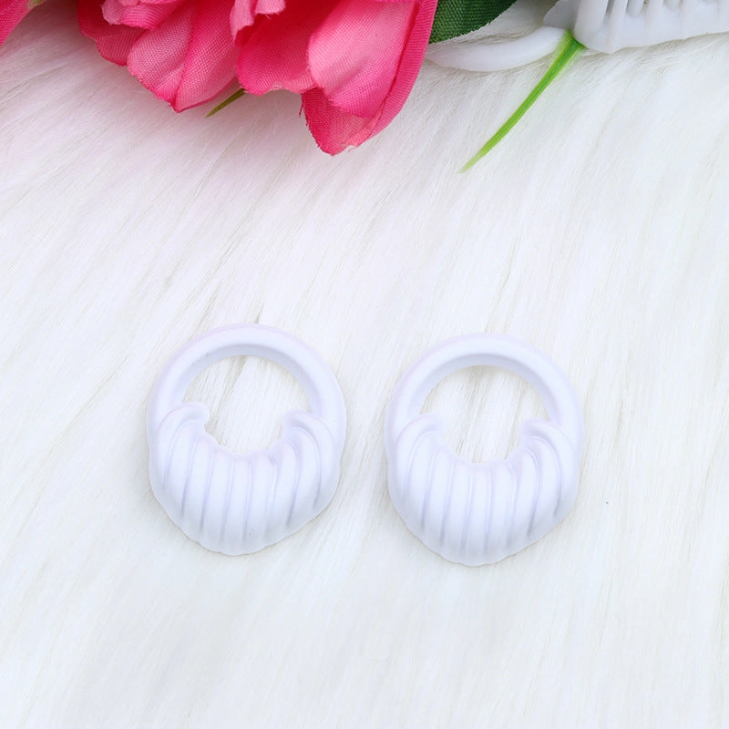 Wholesale Candy Color Bag Shaped Three-dimensional Spray Paint Acrylic Earrings