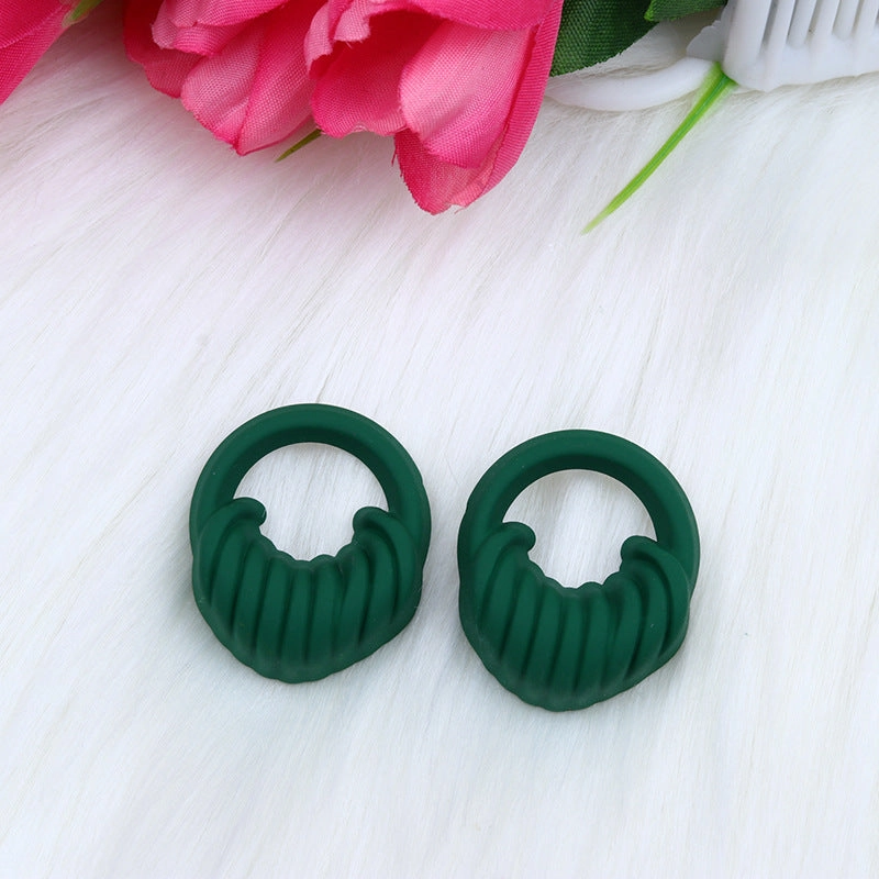 Wholesale Candy Color Bag Shaped Three-dimensional Spray Paint Acrylic Earrings