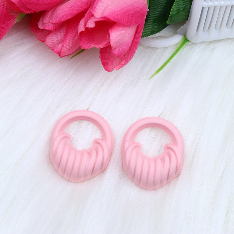 Wholesale Candy Color Bag Shaped Three-dimensional Spray Paint Acrylic Earrings