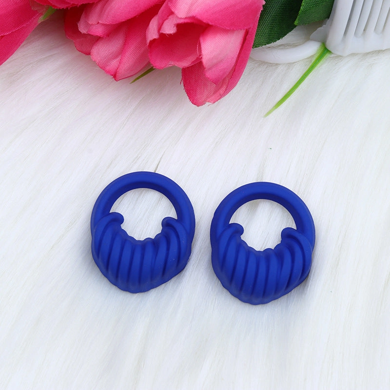 Wholesale Candy Color Bag Shaped Three-dimensional Spray Paint Acrylic Earrings