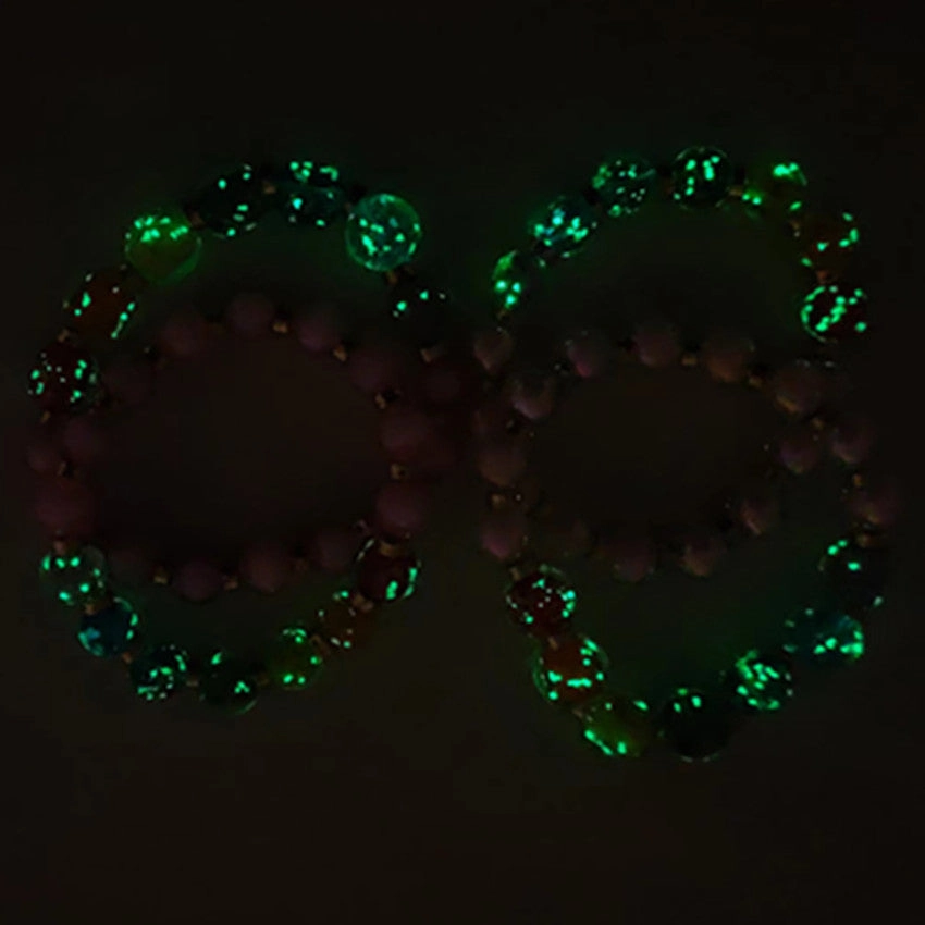 Wholesale Candy Colorful Rainbow Luminous Glass Bracelet