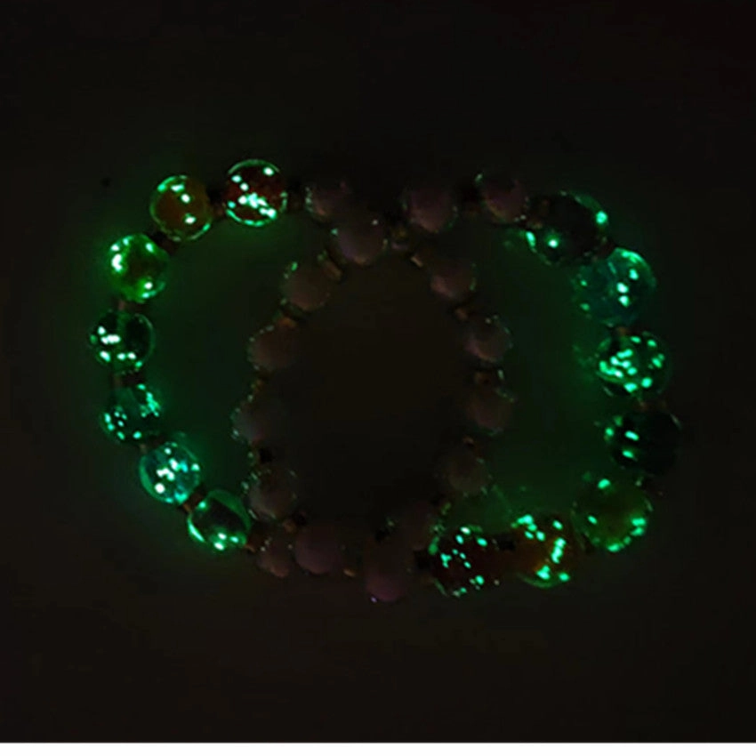 Wholesale Candy Colorful Rainbow Luminous Glass Bracelet