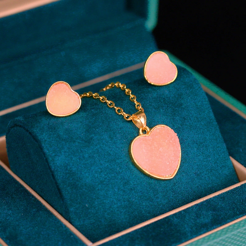 Wholesale Candy Ombre Alloy Earrings Jewelry Set