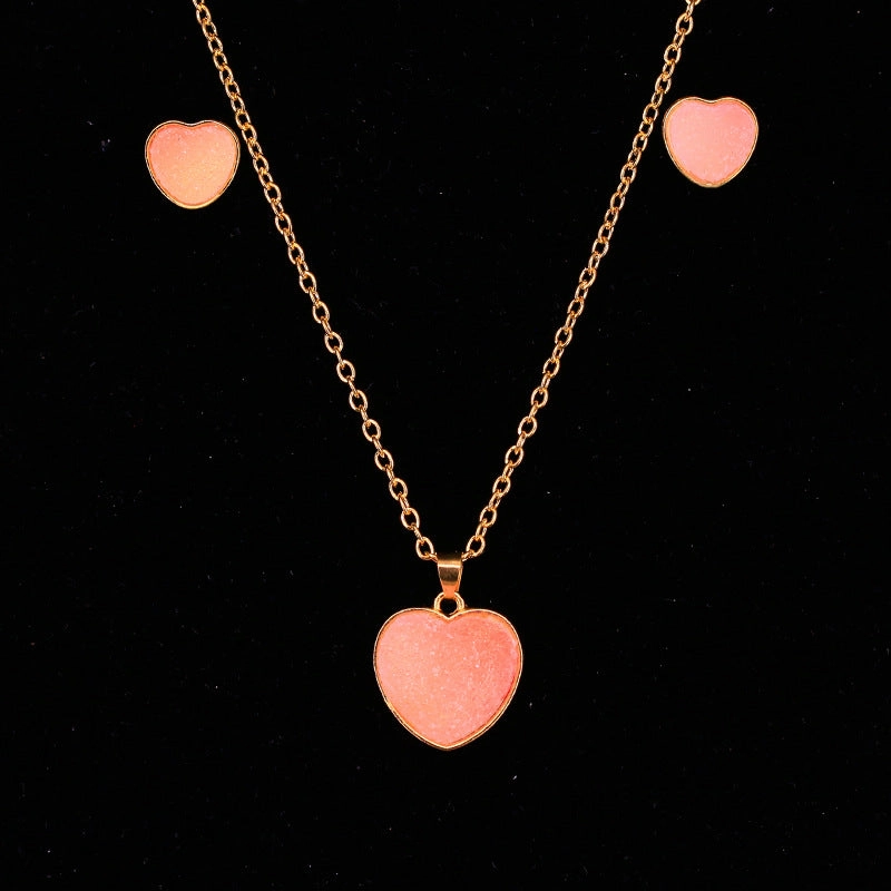 Wholesale Candy Ombre Alloy Earrings Jewelry Set