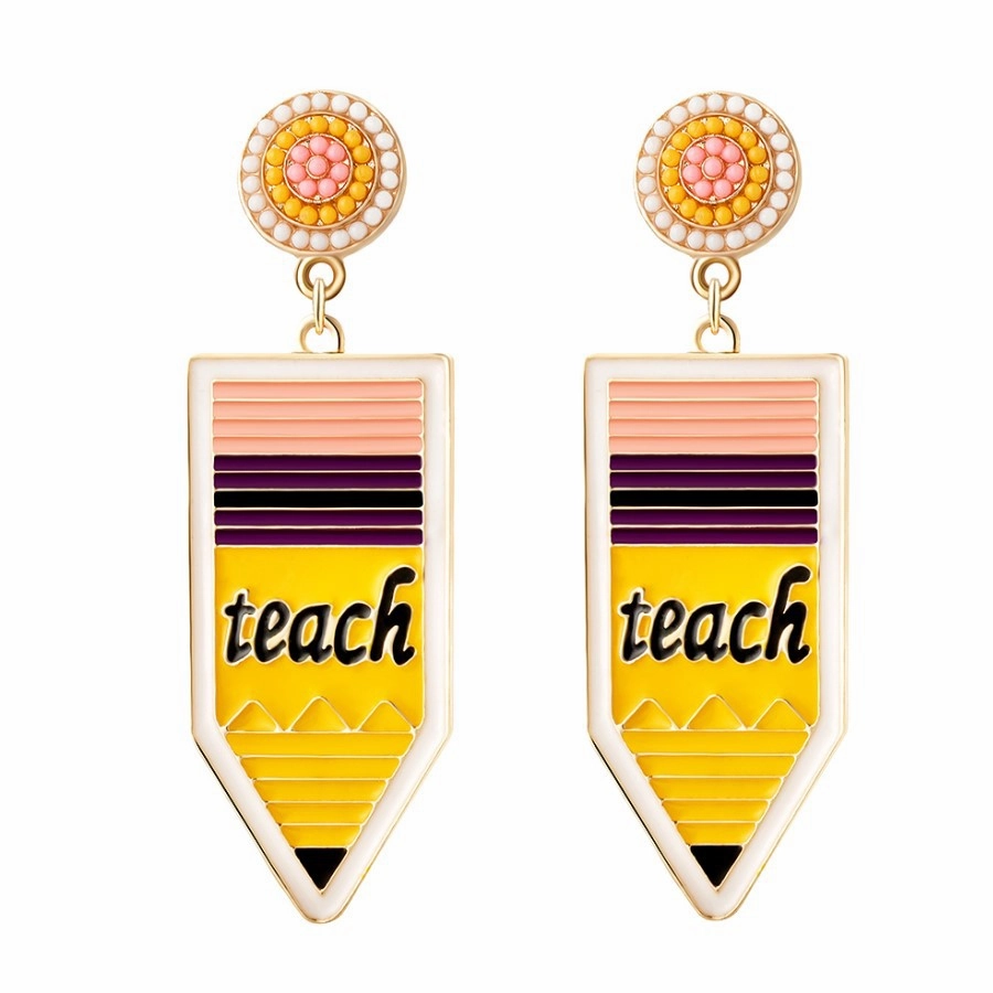 Wholesale Candy Rice Ball Teacher's Day Apple Earrings