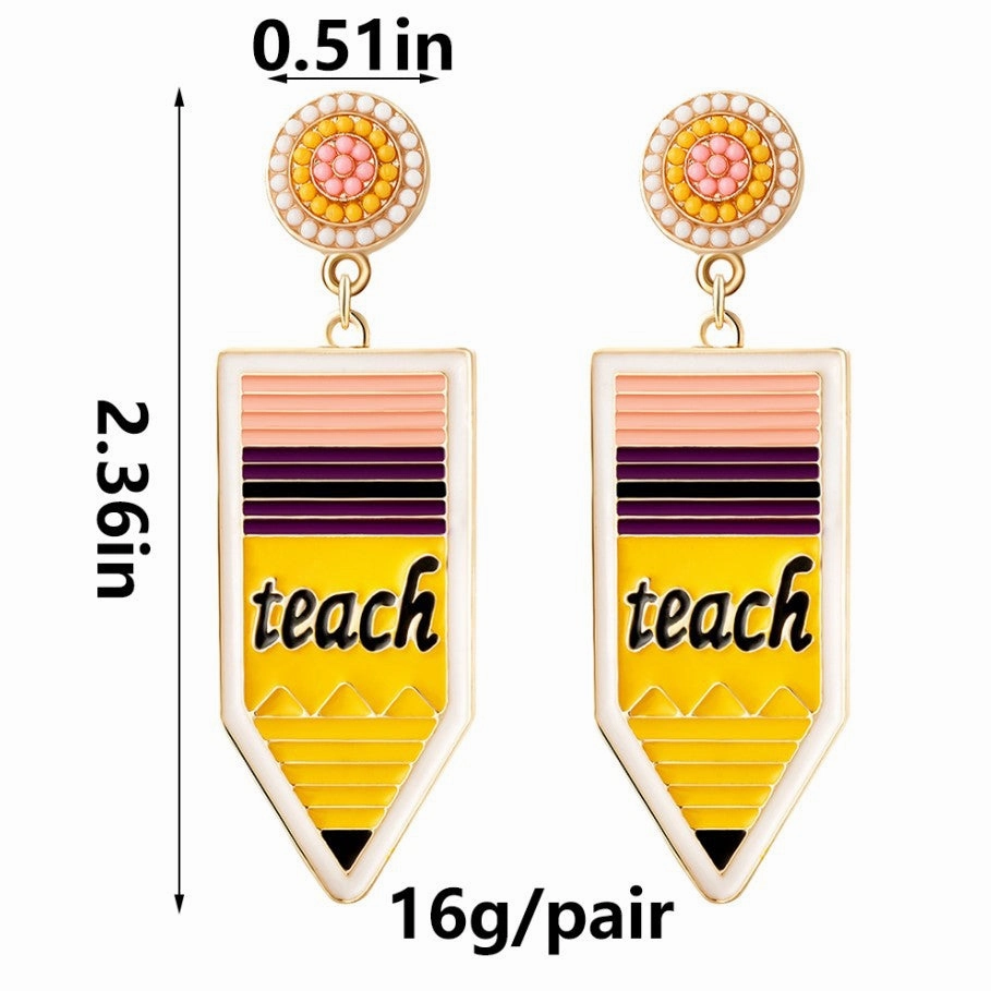 Wholesale Candy Rice Ball Teacher's Day Apple Earrings