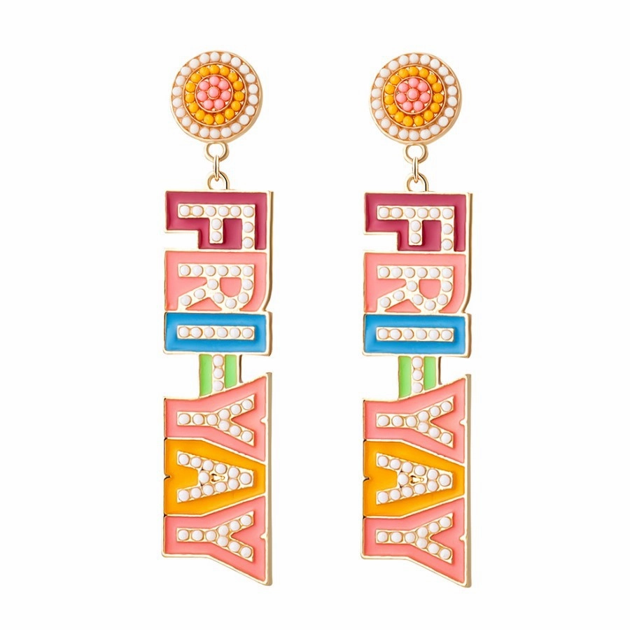 Wholesale Candy Rice Ball Teacher's Day Apple Earrings