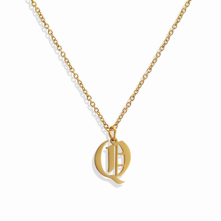 Wholesale Capital Letter Pendant Clavicle Chain Necklace