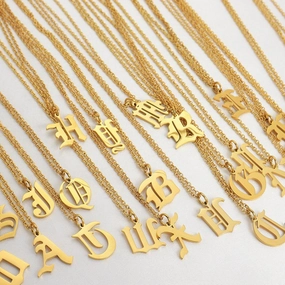 Wholesale Capital Letter Pendant Clavicle Chain Necklace