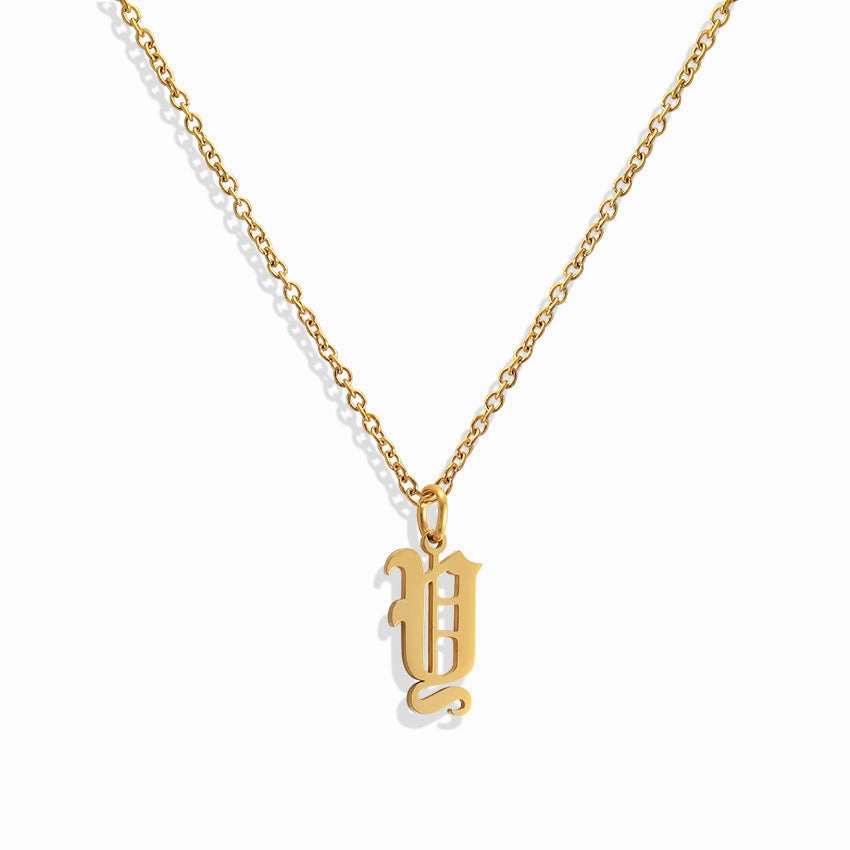 Wholesale Capital Letter Pendant Clavicle Chain Necklace