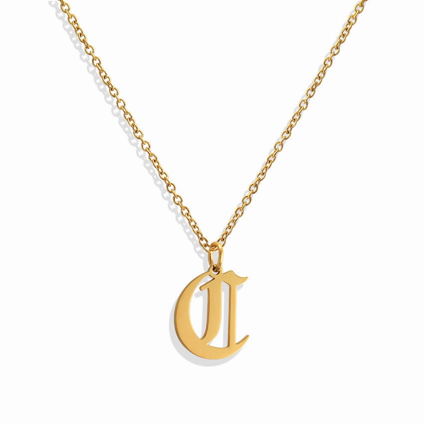 Wholesale Capital Letter Pendant Clavicle Chain Necklace