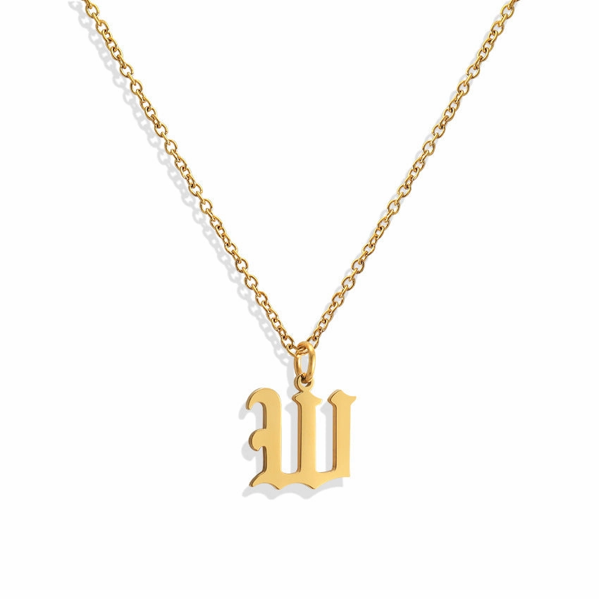 Wholesale Capital Letter Pendant Clavicle Chain Necklace