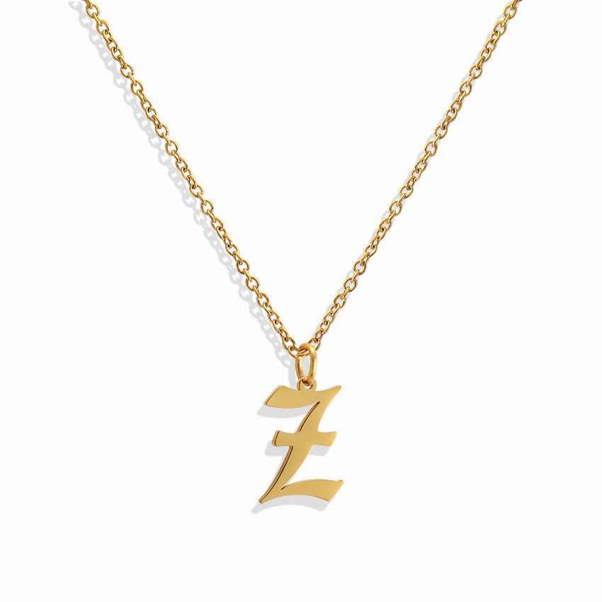 Wholesale Capital Letter Pendant Clavicle Chain Necklace