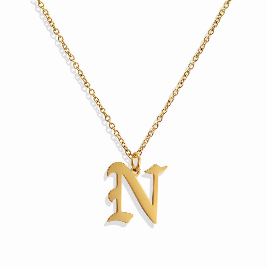 Wholesale Capital Letter Pendant Clavicle Chain Necklace