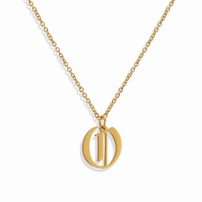 Wholesale Capital Letter Pendant Clavicle Chain Necklace