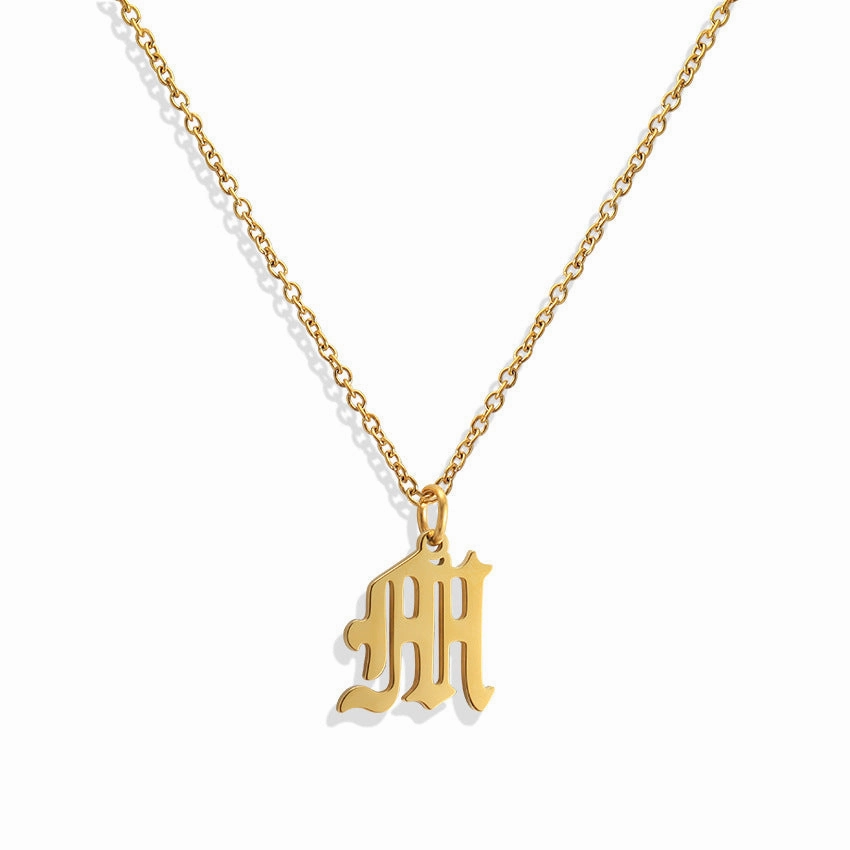 Wholesale Capital Letter Pendant Clavicle Chain Necklace