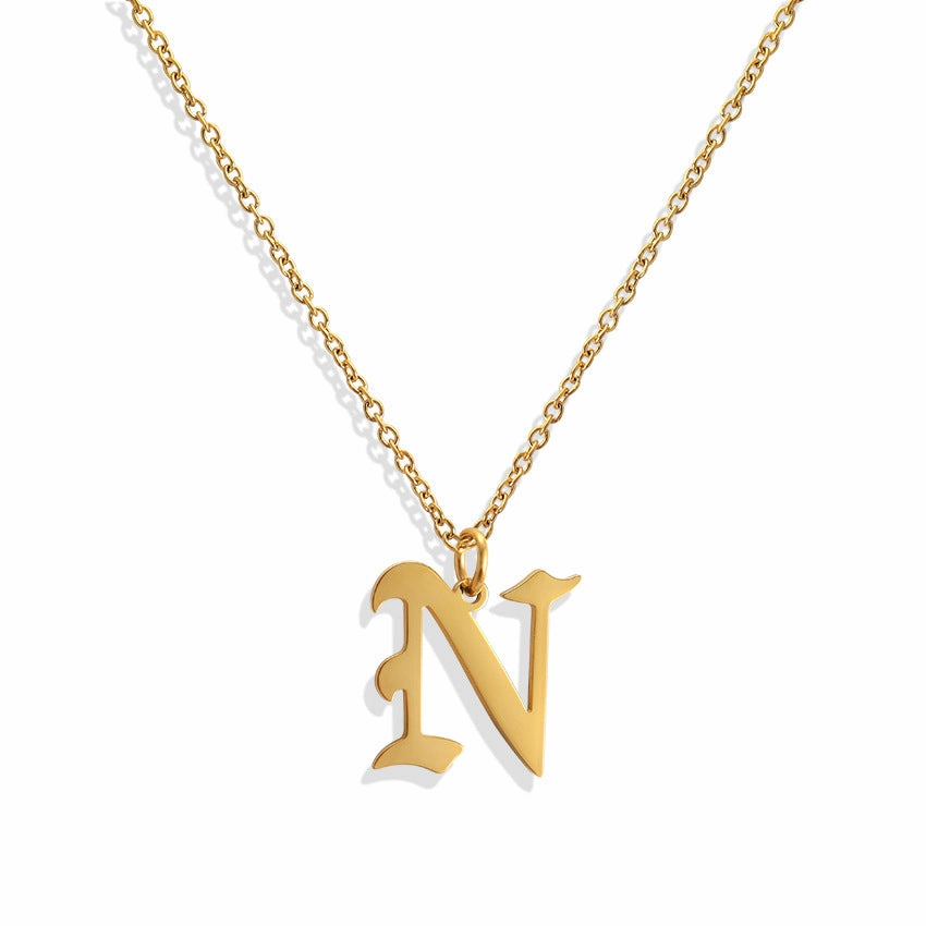 Wholesale Capital Letter Pendant Clavicle Chain Necklace