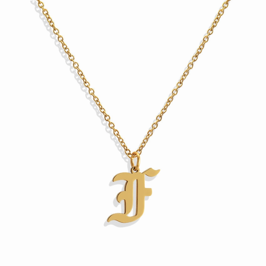 Wholesale Capital Letter Pendant Clavicle Chain Necklace