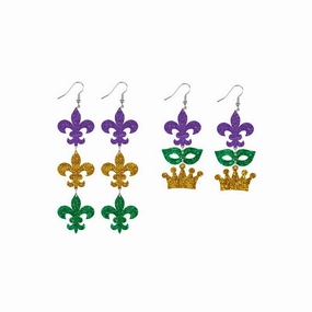 Wholesale Carnival Crown Clown Mask Acrylic Earrings