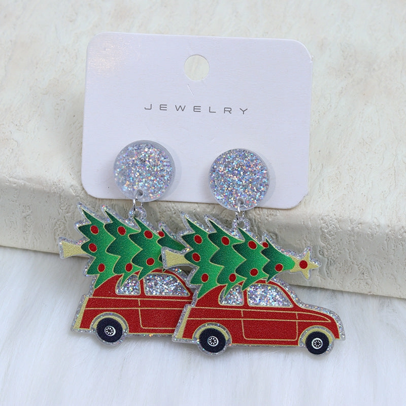 Wholesale Carnival Mask Acrylic  Mardi Gras Earrings