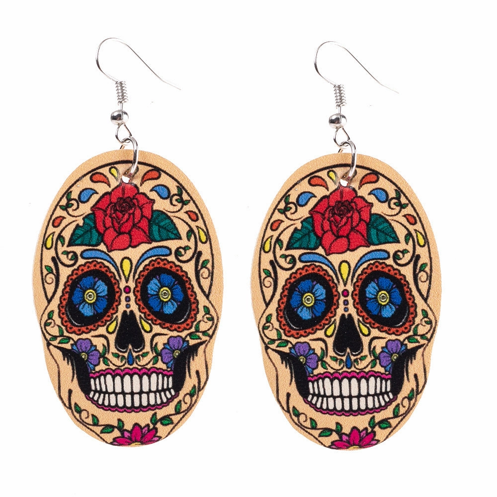 Wholesale Carnival Skull Earrings