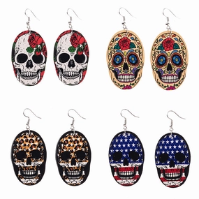 Wholesale Carnival Skull Earrings