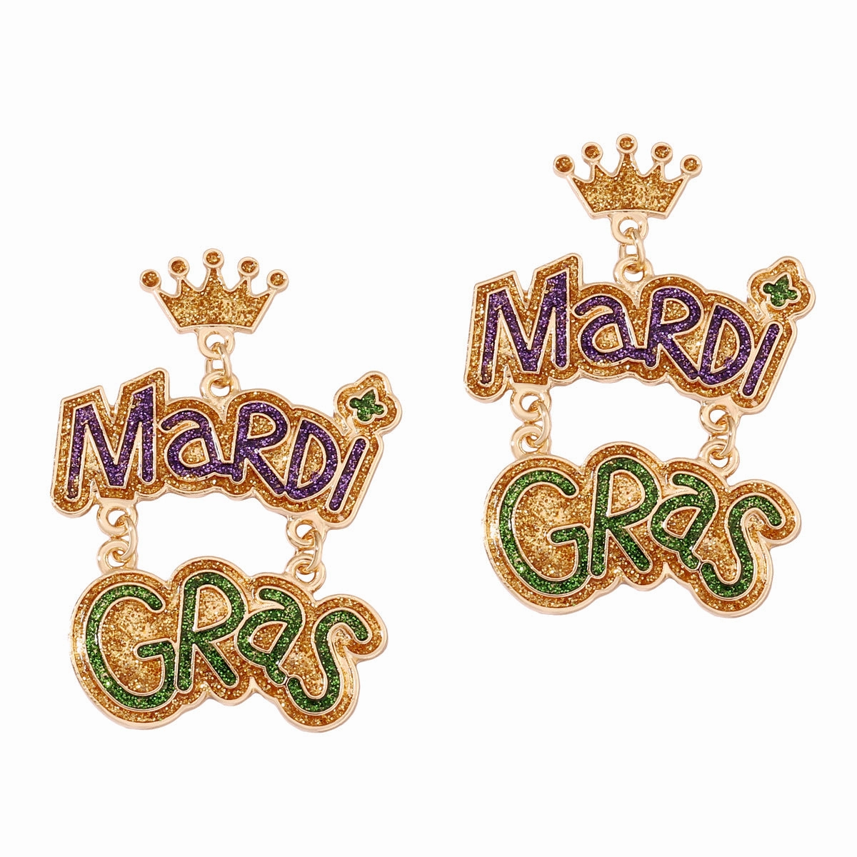 Wholesale Carnival Zinc Alloy  Mardi Gras Earrings