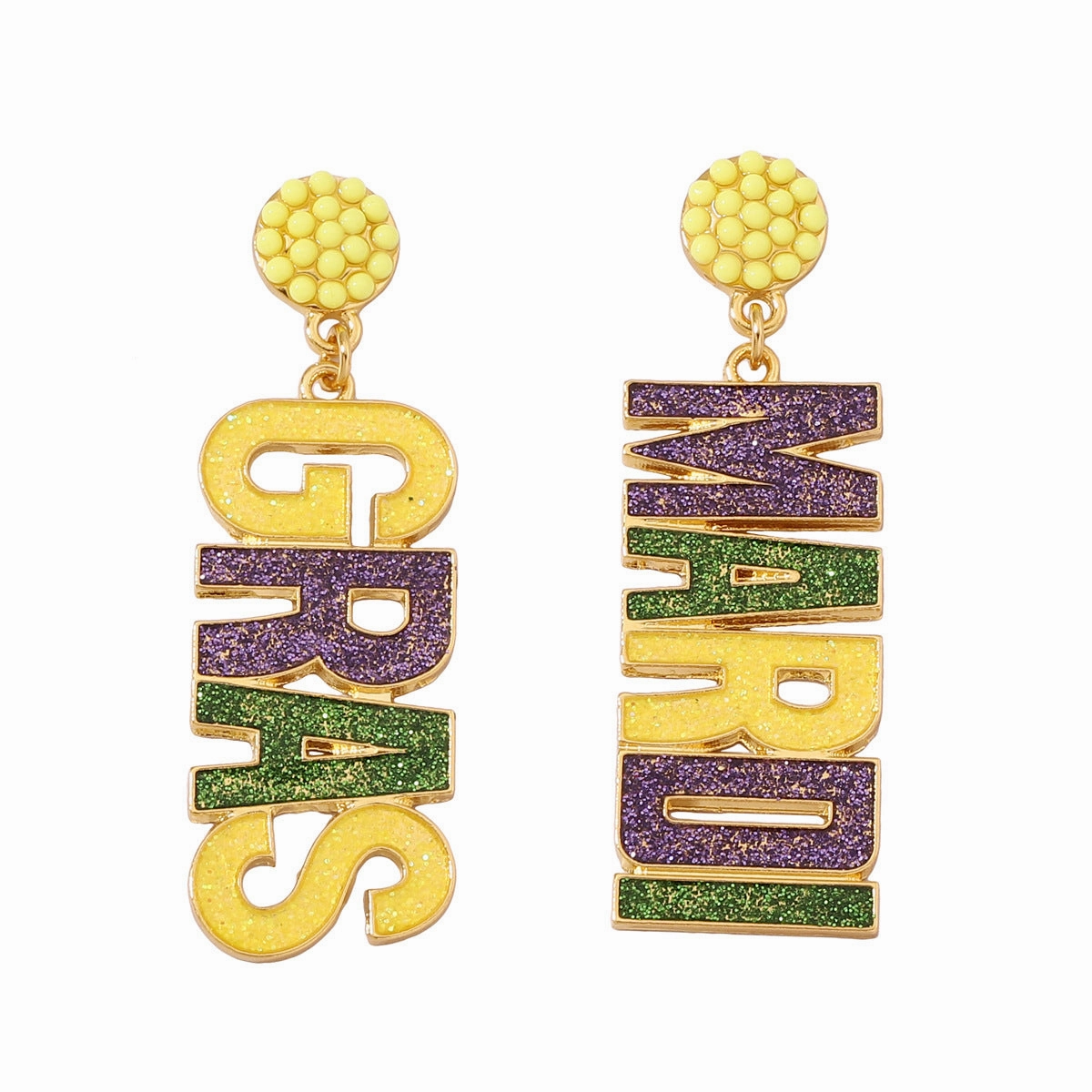 Wholesale Carnival Zinc Alloy  Mardi Gras Earrings