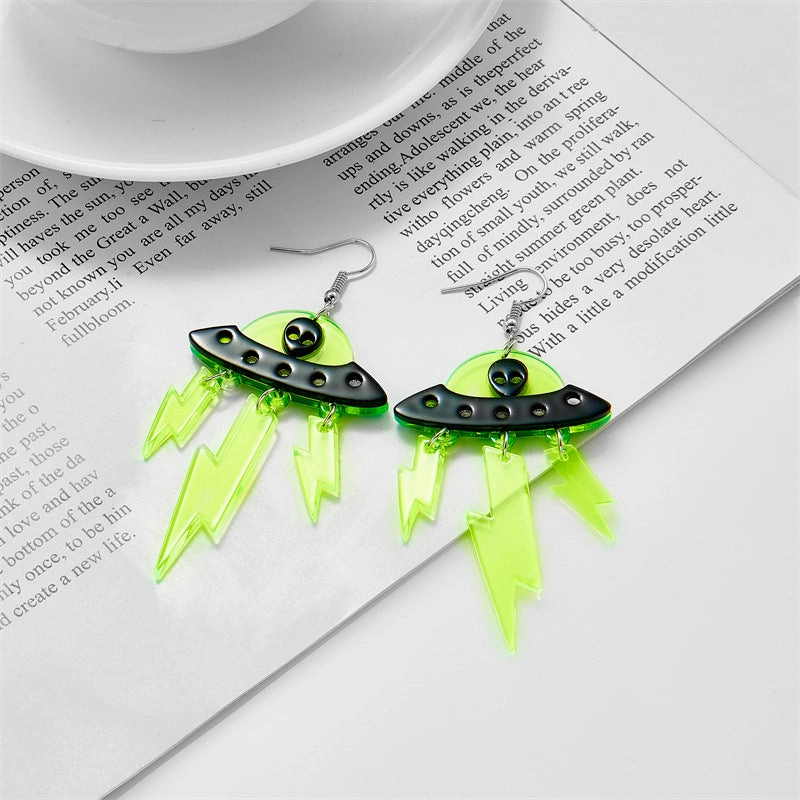 Wholesale Cartoon Alien Acrylic Earrings