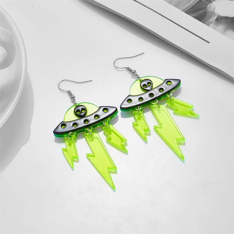 Wholesale Cartoon Alien Acrylic Earrings