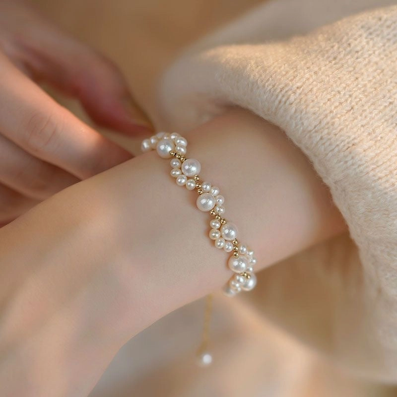 Wholesale Cartoon Cat Paw Pearl Bracelet