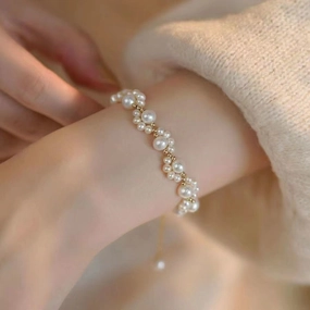 Wholesale Cartoon Cat Paw Pearl Bracelet
