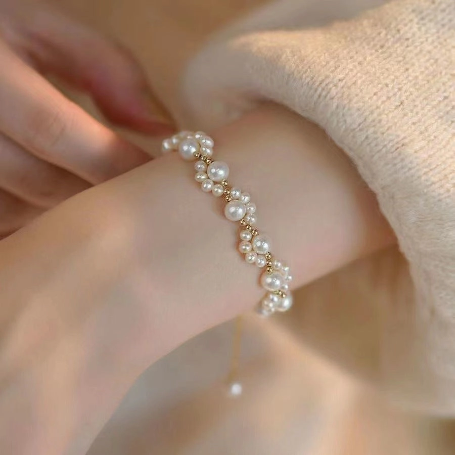 Wholesale Cartoon Cat Paw Pearl Bracelet